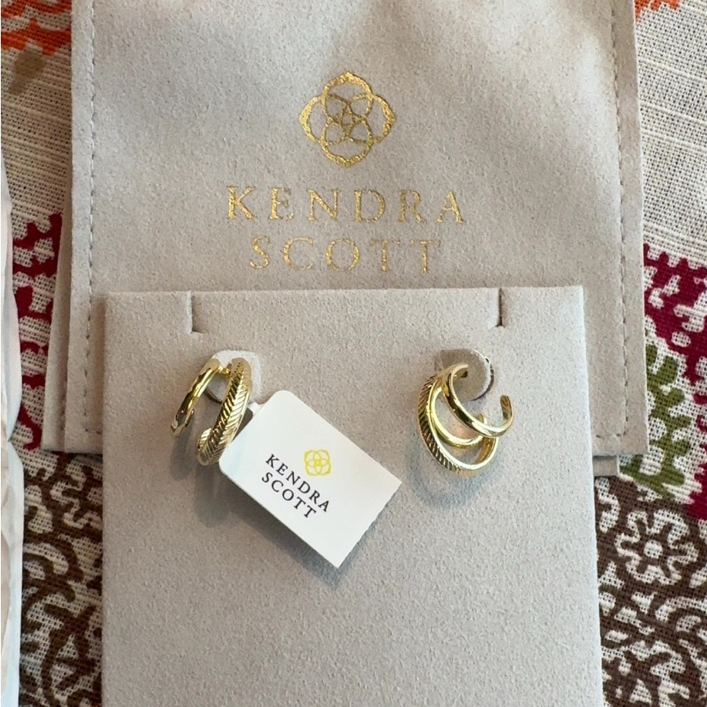 🍋Kendra Scott Miranda convertible Gold hoop Earrings🍋